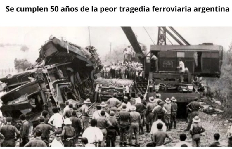 A 50 AÑOS DE LA TRAGEDIA el tren nominado «El Zarateño» con el N° 3.